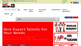 What Talentdirectory.co website looked like in 2016 (7 years ago)