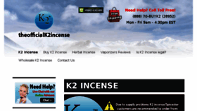What Theofficialk2incense.com website looked like in 2016 (7 years ago)