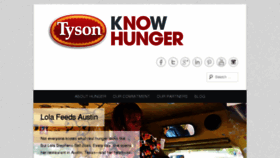 What Tysonhungerrelief.com website looked like in 2016 (8 years ago)