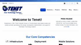 What Tenet.com website looked like in 2016 (7 years ago)