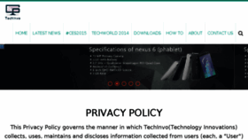 What Techinvo.in website looked like in 2016 (7 years ago)