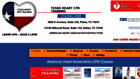 What Texasheartcprtraining.com website looked like in 2016 (7 years ago)