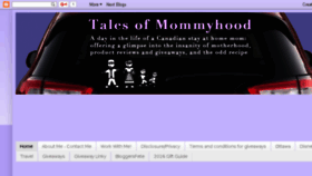 What Talesofmommyhood.com website looked like in 2016 (7 years ago)