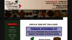 What Trattoriatoscanastl.com website looked like in 2016 (7 years ago)