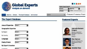 What Theglobalexperts.org website looked like in 2016 (7 years ago)