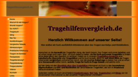 What Tragehilfenvergleich.de website looked like in 2016 (7 years ago)