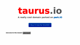 What Taurus.io website looked like in 2016 (7 years ago)