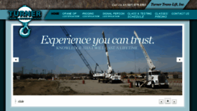 What Turnercrane.com website looked like in 2016 (7 years ago)