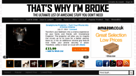 What Thatswhyimbroke.co.uk website looked like in 2016 (7 years ago)