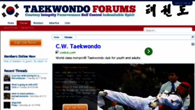 What Taekwondoforums.com website looked like in 2016 (7 years ago)