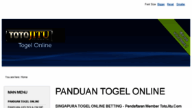 What Totojitu.info website looked like in 2016 (7 years ago)