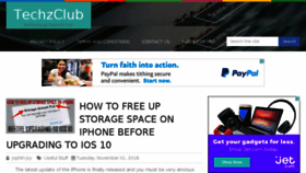 What Techzclub.com website looked like in 2016 (7 years ago)