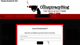 What Theconspiracyblog.com website looked like in 2016 (7 years ago)