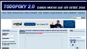 What Todopoky.es website looked like in 2016 (7 years ago)