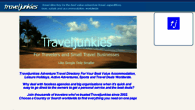 What Traveljunkies.com website looked like in 2016 (7 years ago)