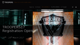 What Troopers.de website looked like in 2016 (7 years ago)