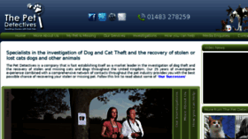 What Thepetdetectives.com website looked like in 2016 (7 years ago)