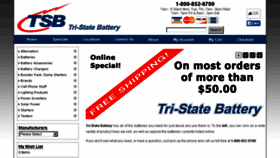 What Tristatebattery.com website looked like in 2016 (7 years ago)