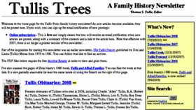 What Tullistrees.org website looked like in 2016 (7 years ago)