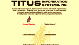 What Titusinformationsystems.com website looked like in 2016 (7 years ago)