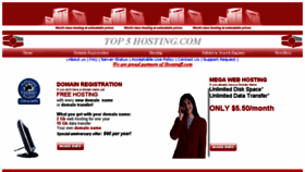 What Top5hosting.com website looked like in 2016 (7 years ago)
