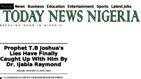 What Todaynews.com.ng website looked like in 2016 (7 years ago)