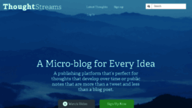 What Thoughtstreams.io website looked like in 2016 (8 years ago)