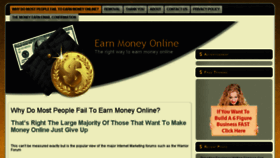 What Themoneyearn.com website looked like in 2016 (7 years ago)