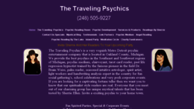 What Thetravelingpsychics.com website looked like in 2016 (7 years ago)