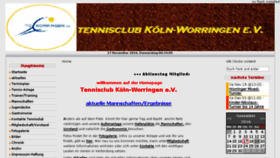What Tennis-worringen.de website looked like in 2016 (7 years ago)