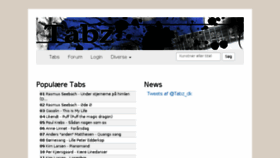 What Tabz.dk website looked like in 2016 (7 years ago)