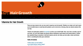 What Truehairgrowth.com website looked like in 2016 (7 years ago)