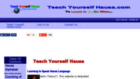 What Teachyourselfhausa.com website looked like in 2016 (7 years ago)