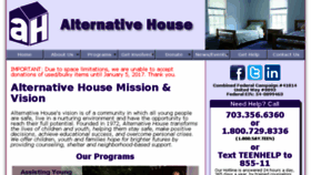 What Thealternativehouse.org website looked like in 2016 (7 years ago)