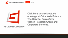 What Thegazettecompany.com website looked like in 2016 (7 years ago)