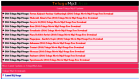 What Telugump3.asia website looked like in 2016 (7 years ago)