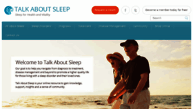 What Talkaboutsleep.com website looked like in 2016 (7 years ago)
