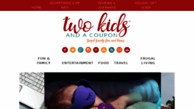 What Twokidsandacoupon.com website looked like in 2016 (7 years ago)