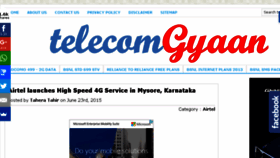 What Telecomgyaan.com website looked like in 2016 (7 years ago)