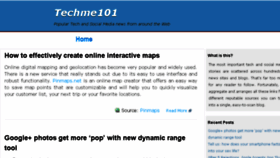 What Techme101.com website looked like in 2016 (7 years ago)