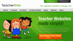 What Teacherweb.com website looked like in 2016 (7 years ago)