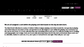 What Theblackbookofcards.com website looked like in 2016 (7 years ago)