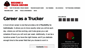What Truckerstraining.com website looked like in 2016 (7 years ago)