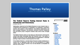 What Thomaspalley.com website looked like in 2016 (7 years ago)