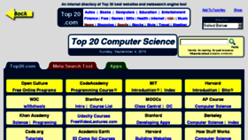 What Top20computerscience.com website looked like in 2016 (7 years ago)