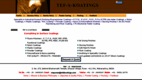 What Tefskoatings.com website looked like in 2016 (7 years ago)