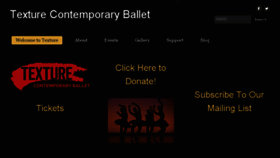 What Textureballet.org website looked like in 2016 (7 years ago)