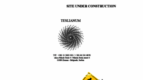 What Teslianum.com website looked like in 2016 (7 years ago)