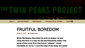 What Twinpeaksproject.com website looked like in 2016 (7 years ago)