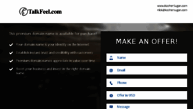 What Talkfeel.com website looked like in 2016 (7 years ago)